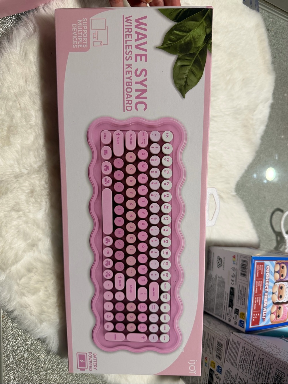 Wave Sync Wireless Tablet Keyboard - Pink